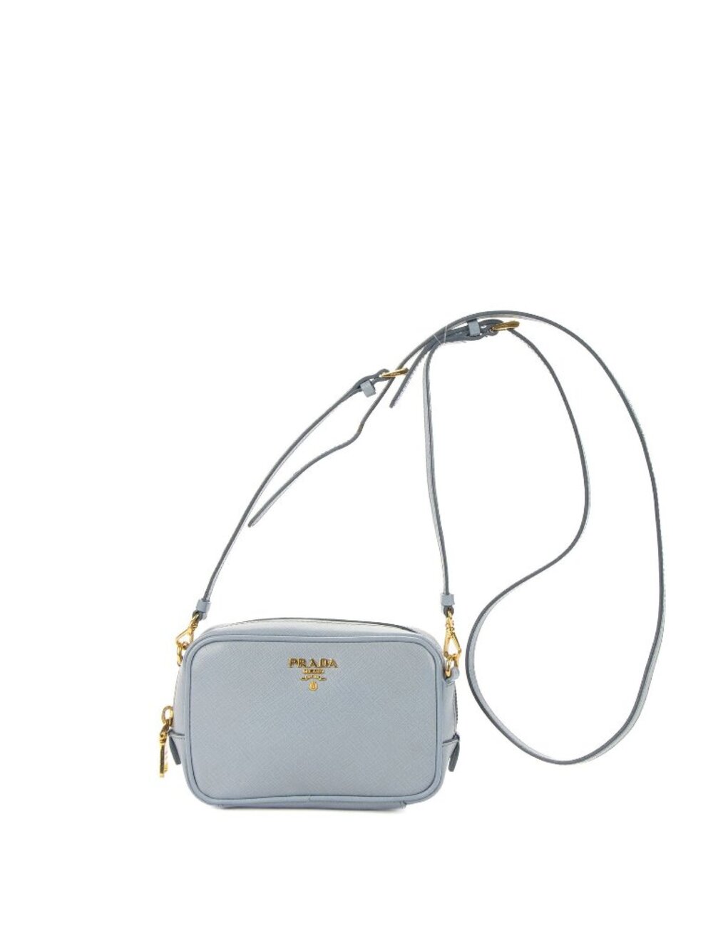Prada Camera Bag Light Blue Saffiano Luxe Leather